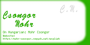 csongor mohr business card